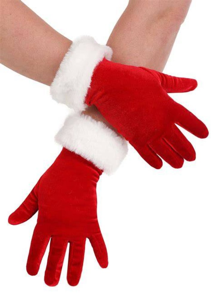 What color is Santa Claus's gloves?
