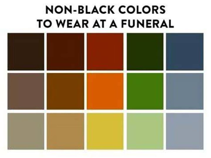 What colors can you wear to a funeral?