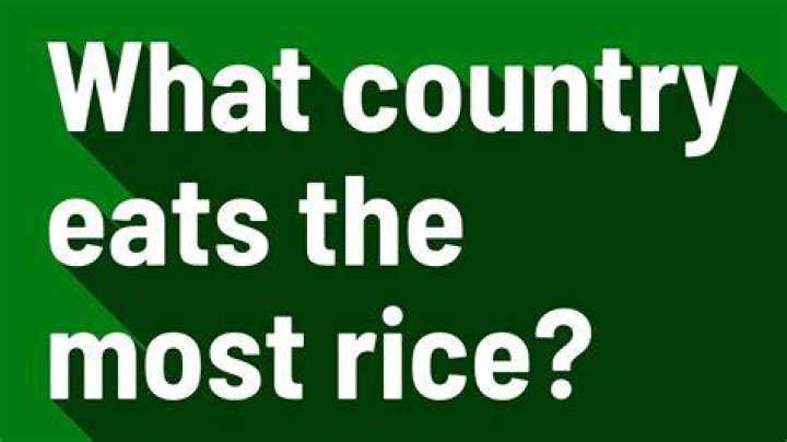 What country eats most rice?