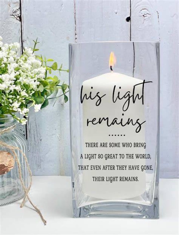 What do you say when you light a memorial candle?