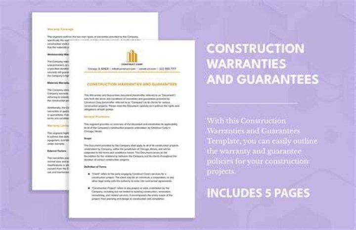What does a builders guarantee cover?