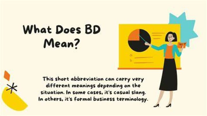What does BD mean in a job?