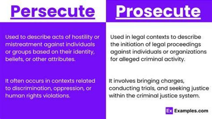 What does it mean to persecute someone?