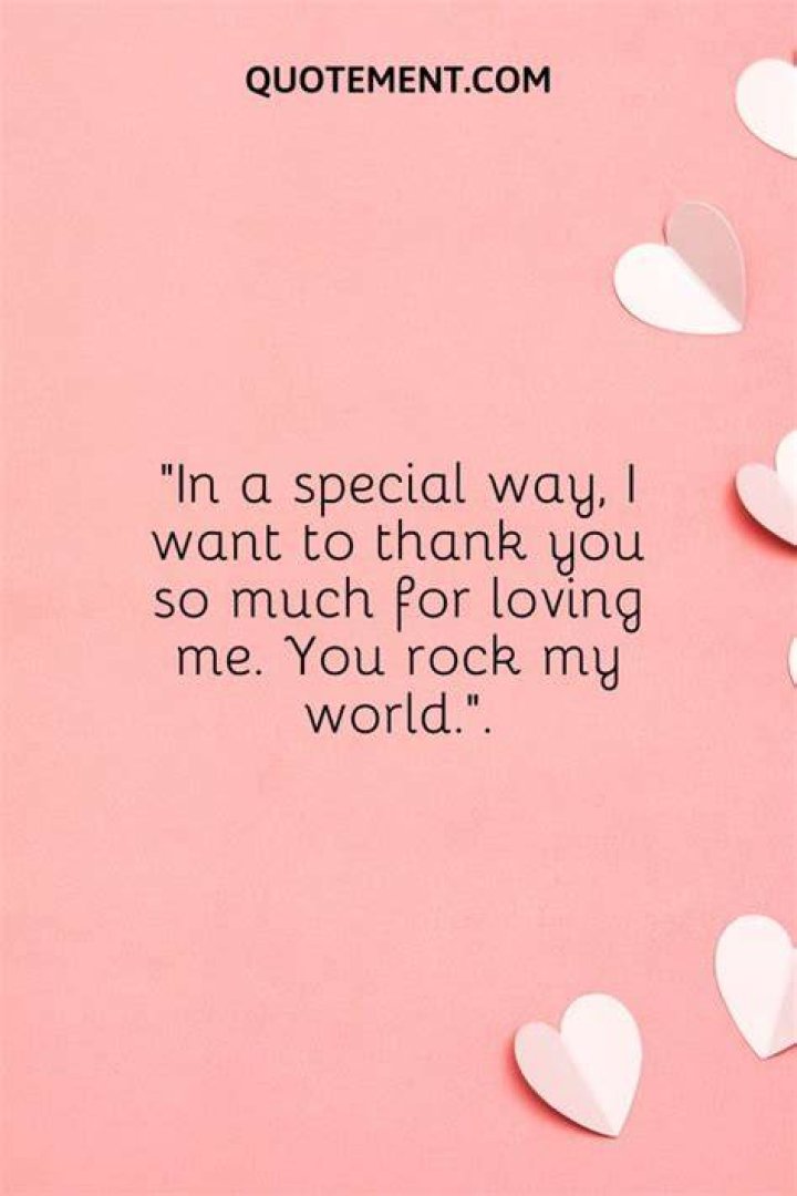 What does it mean when a guy says you rock my world?