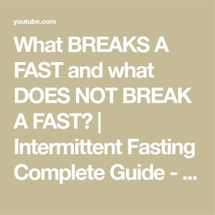What does not break a fast?