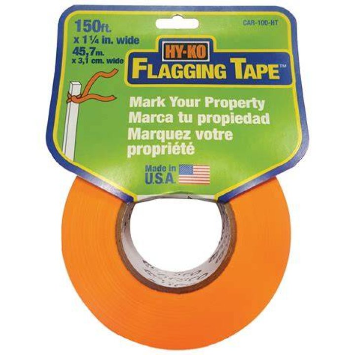 What does orange flagging tape mean?