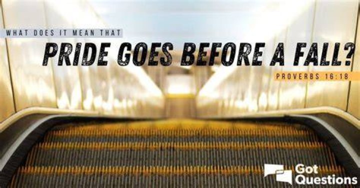 What does pride goes before the fall mean?