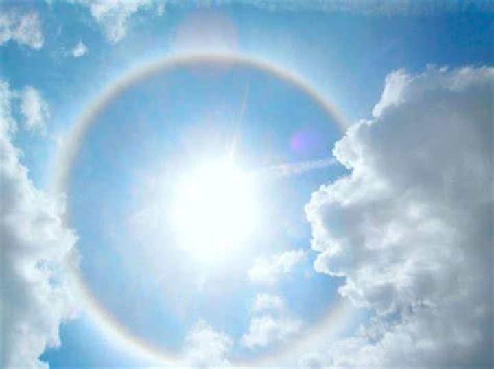 What does the rainbow around the sun mean?