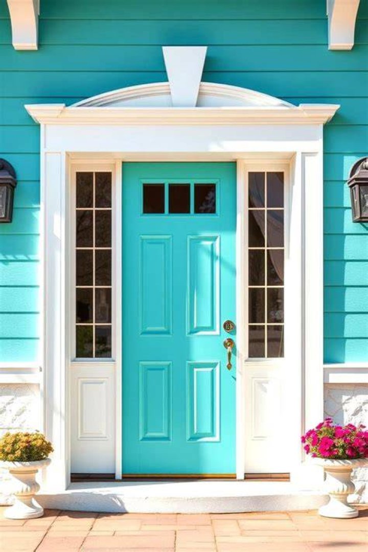 What does turquoise front door mean?