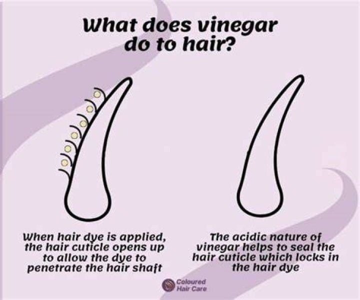 What does vinegar do to grey hair?