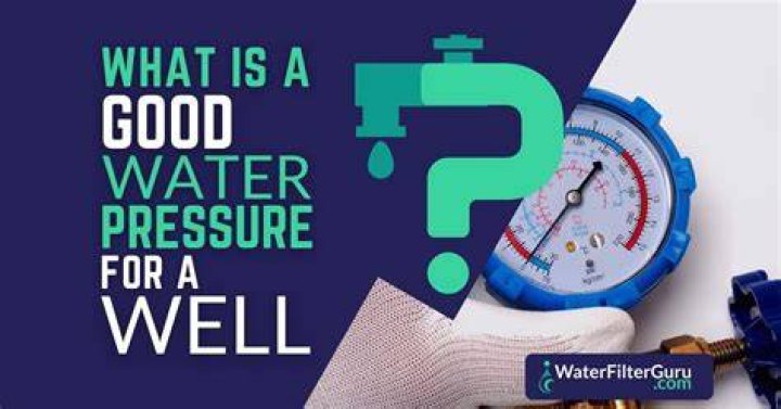 What is good water pressure for a well?