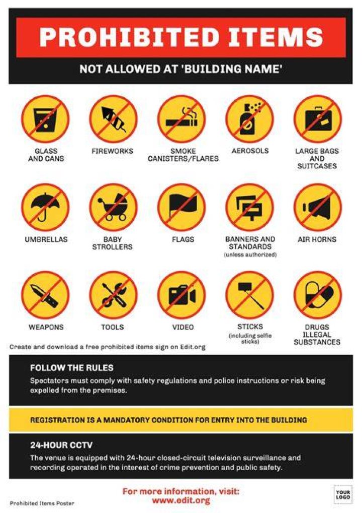 What is not allowed in the US embassy?