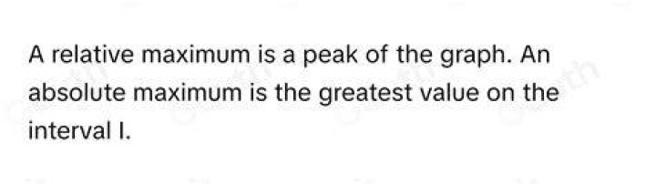 What is the difference between a relative maximum and an absolute maximum?