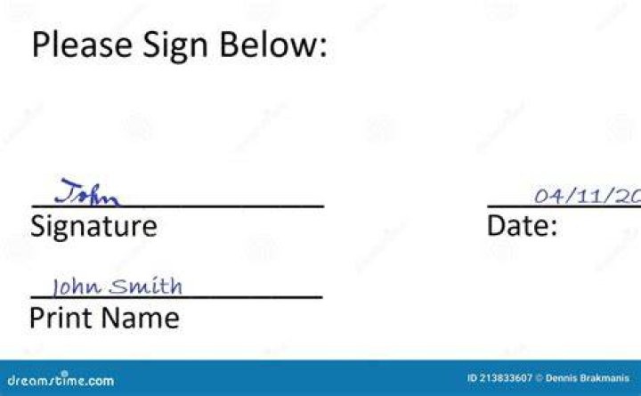 What is the difference between signature and printed name?
