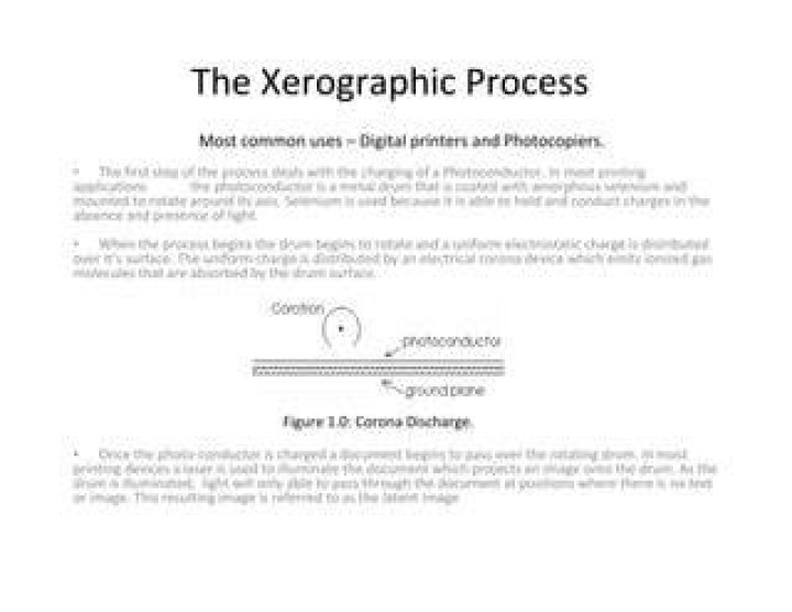 What is xerographic process?