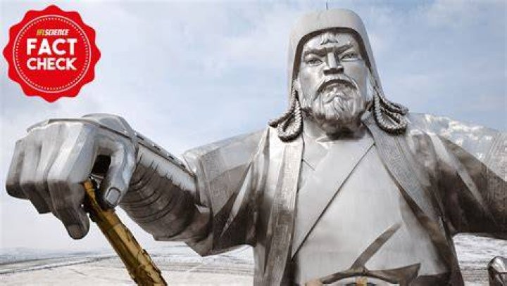 What percent of the world is related to Khan?