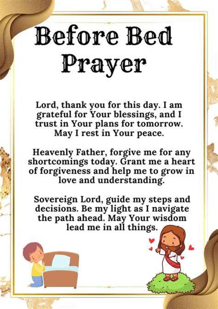 What prayer should I say before bed?
