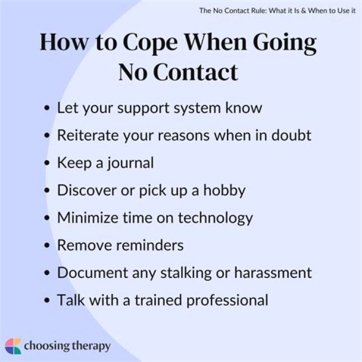 What should you not do during no contact?