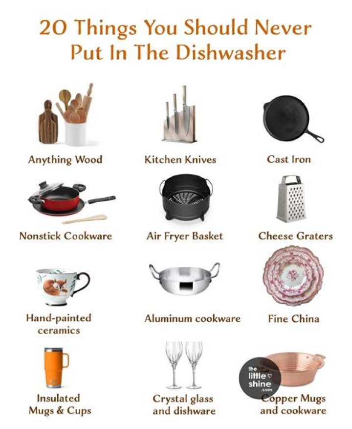 What should you not put in a dishwasher?