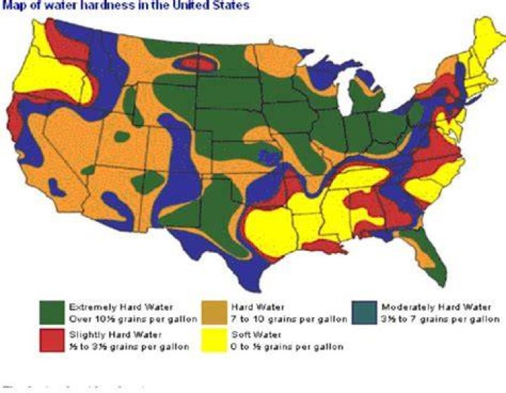 What states have the hardest water?