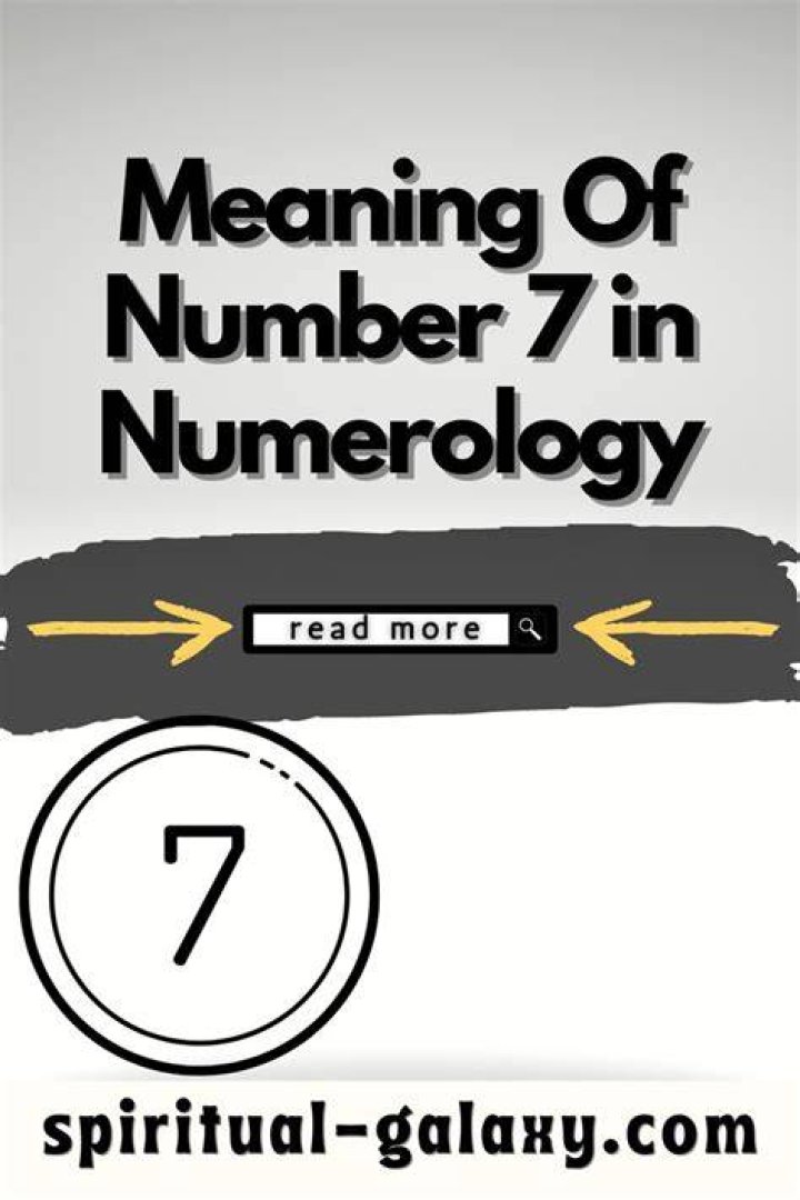What the number 7 means?