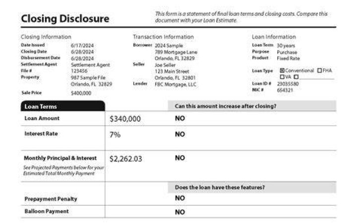 What triggers a new closing disclosure?