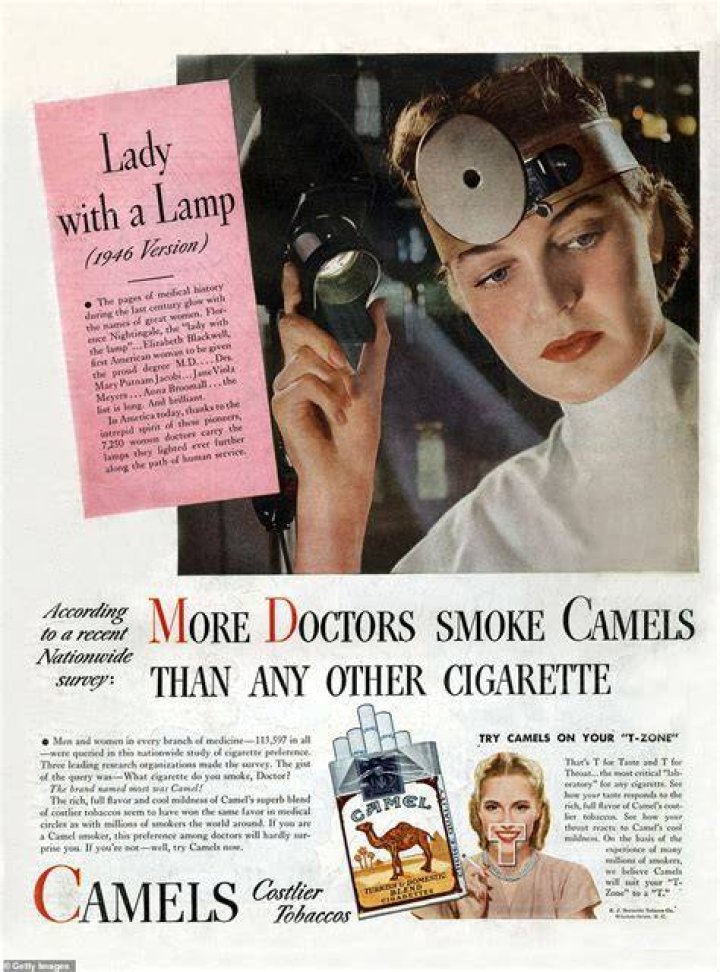 When did doctors recommend smoking?