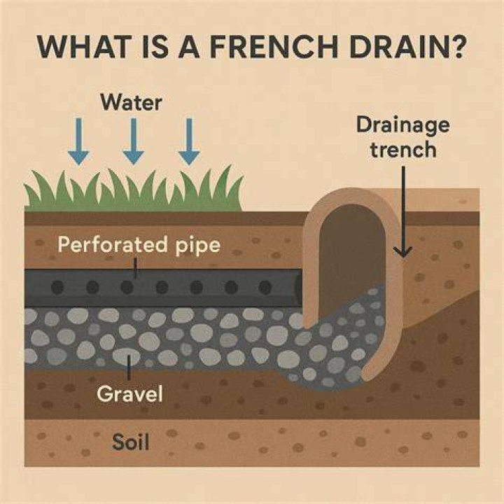 Where does a French drain drain into?
