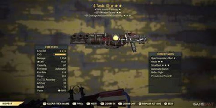 Where is the Tesla Rifle in Fallout 76?