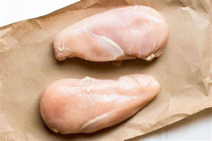 Why are raw chicken breasts stringy?