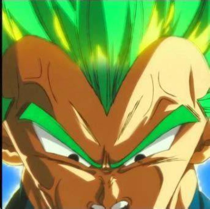 Why did Vegeta hair turn green in Broly?