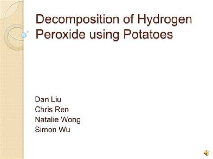 Why do potatoes react with hydrogen peroxide?
