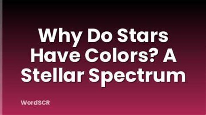 Why do stars have colors?