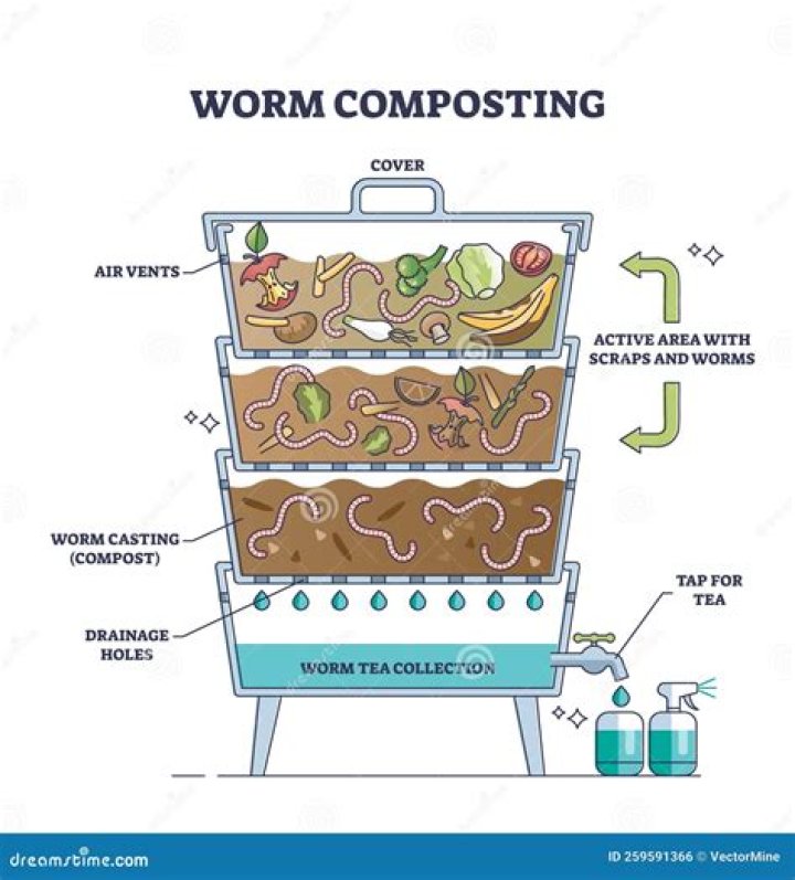 Why do worms go to the top of the compost bin?