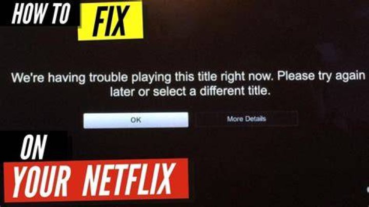 Why does Netflix keep saying we're having trouble playing this title?