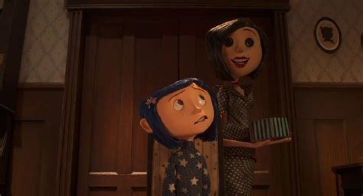 Why is Coraline's mom wearing a neck brace?